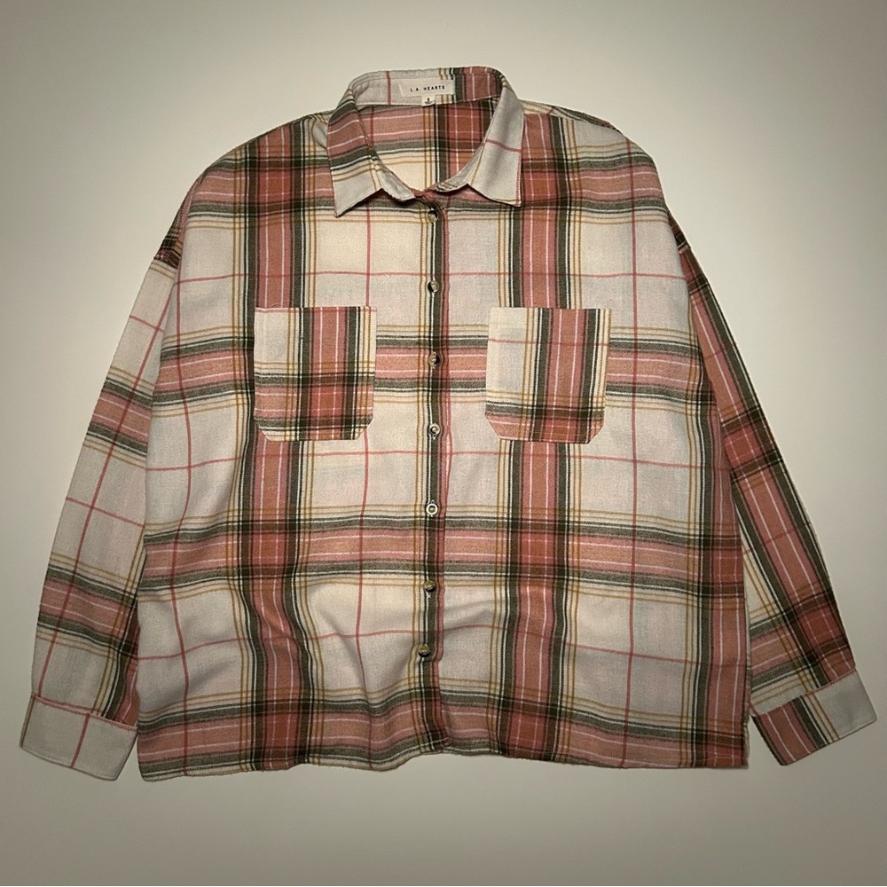 La Hearts PacSun Boyfriend Flannel Shirt - Picture 2 of 9